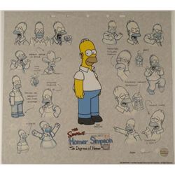 Homer Simpson Art Animation Sericel w/ Background