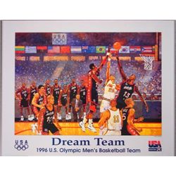 1996 Olympics Bart Forbes DREAM TEAM Basketball Poster