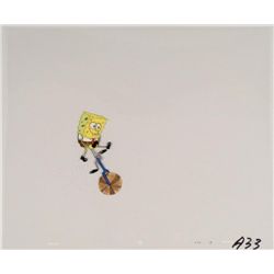 Original SpongeBob Animation Art Cel Hop On A Unicycle