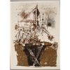 Image 1 : Johnny Friedlaender Small Art Print Abstract 2 Color