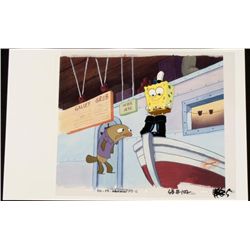 Original Spongebob Cel Animation Can I Help You Art