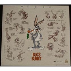 Bugs Bunny Cartoon Animation Cel Art & Background