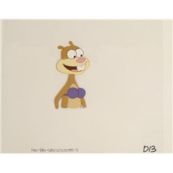 Production Original Sandy Cel Smiling SpongeBob Art