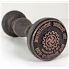 Image 1 : GERMAN NAZI WAX SEAL / RUBBER STAMP W/ WOOD HANDLE