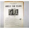 Image 1 : 1912 WANTED POSTER FOR LOUIE THE LUMP FOR FELONY
