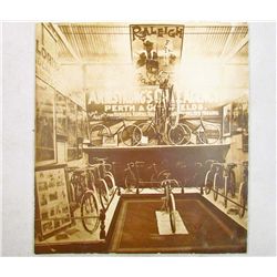 EARLY PHOTO OF ARMSTRONG'S CYCLE AGENCY - INTERIOR BICYCLE SHOP