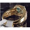 Image 4 : 14K GOLD LADIES EMERALD AND DIAMOND RING - SIZE 6.5