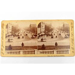 AMAZING EARLY STEROVIEW CARD PHOTO OF PENN. AVE. WASHINGTON, D.C.