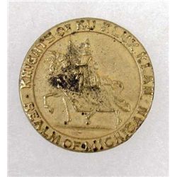 1919 KNIGHTS OF KLU KLUX KLAN BRASS COIN