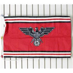GERMAN NAZI VETERAN'S BANNER FLAG - 22" X 35.5" - PRINTED COTTON CONSTRUCTION