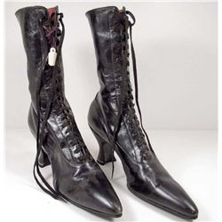 VICTORIAN LEATHER HIGH-HEELED SHOES