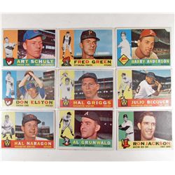 LOT OF 9 1960 TOPPS BASEBALL CARDS