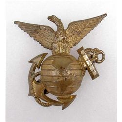 USMC 1892 MARINE CORPS SHAKO HELMET FRONT PLATE - RARE