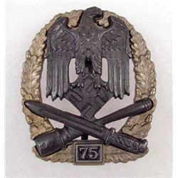 GERMAN NAZI ARMY 75 GENERAL ASSAULT BADGE