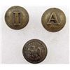 Image 1 : LOT OF 3 CONFEDERATE CIVIL WAR UNIFORM TUNIC BUTTONS