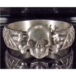 GERMAN NAZI SS WEDDING RING W/ HIMMLER SIGNATURE INSIDE BAND & STERLING MARKINGS