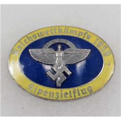 GERMAN NAZI 1939 NSFK ENAMELED GLIDER BADGE
