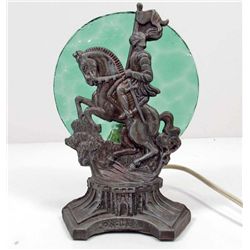 VINTAGE KNIGHT ON HORSE TV LAMP