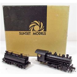 SUNSET MODELS TRAIN & TENDER - HO SP 0-6-0  S-10 SAUSAGE TENDER