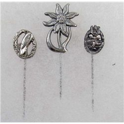 LOT OF 3 GERMAN NAZI STICKPINS
