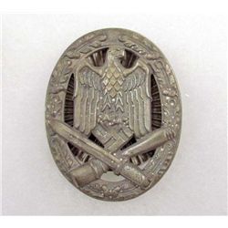 GERMAN NAZI ARMY SILVER INFANTRY ASSAULT BADGE W/ CLAM SHELL SCREW BACK
