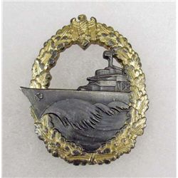 GERMAN NAZI NAVAL DESTROYER BADGE