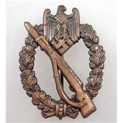GERMAN NAZI ARMY BRONZE INFANTRY ASSAULT BADGE