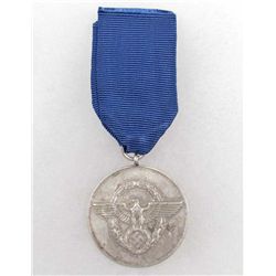 GERMAN NAZI POLICE 8 YEAR LONG SERVICE DECORATION W/ RIBBON