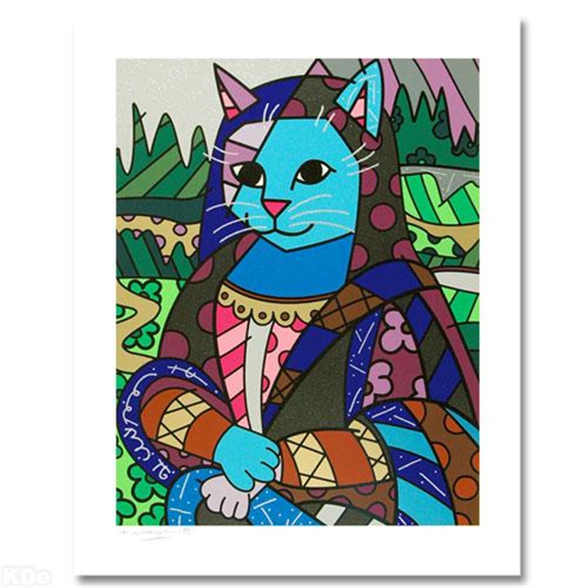 Romero Britto Mona Cat Romero Britto Mona Cat