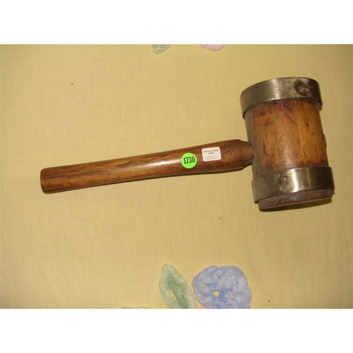 U.S.A. made antique wooden mallet