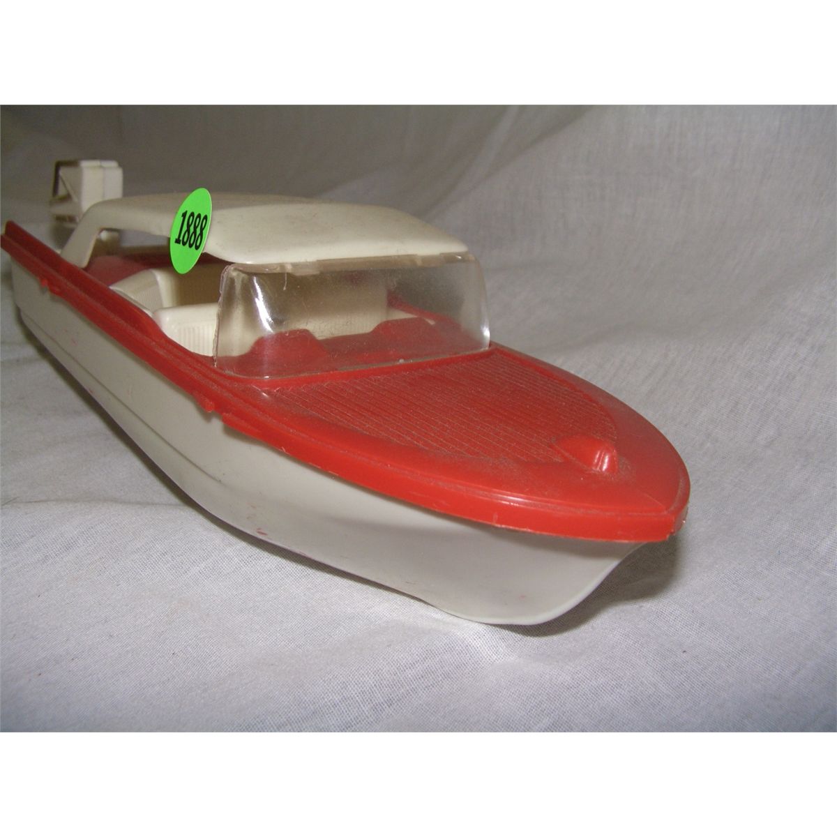 vintage toy plastic boat and motor