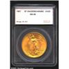 Image 1 : 1907 $20 Arabic Numerals Double Eagle MS65 SEGS (MS64).