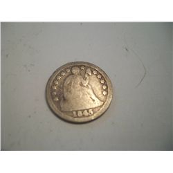 1845 Silver Dime