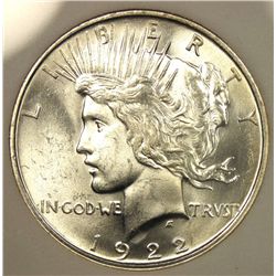 1922 Brilliant Uncirculated Silver Peace Dollar