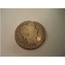 1910-D Silver Barber Quarter