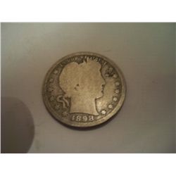 1898-S Silver Barber Quarter
