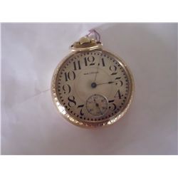 Waltham Gold Plated 19 Jewel Railroad Watch, in perfect condition