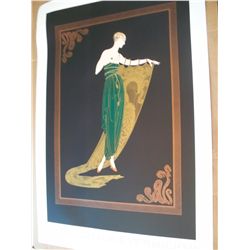 Erte "Emerald Night" Lithograph of Chalk and Vermilion