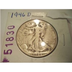 1946-D Standing Liberty Silver Half Dollar