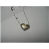 Image 1 : 14K Two Tone Gold Diamond Heart Necklace