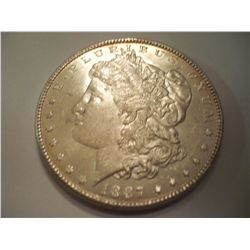 1887 Morgan Dollar,BU/MS+