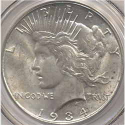 1934 PCGS MS-63 Silver Peace Dollar