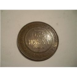 RARE 1916 Bronze Australian One Penny, Uncirculated