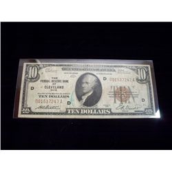 1929 $20 National Currency Cleveland FRB Note