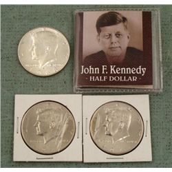 Three GEM UNC Kennedy Halves 1968-D 2011-P and D Coin