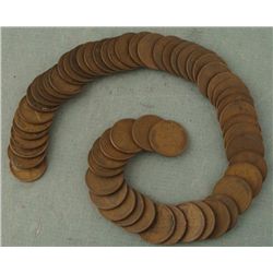 1 Roll of 1917-P Pennies Wheat Cents