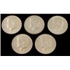 Image 1 : 5 Diff Date Kennedy 40% Silver UNC Halves 1965-69-D