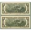 Image 2 : 2 CU 1975 $2 Bills Notes F & G Mint Atlanta, Chicago