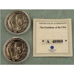 Two 2004 Commermorative Coins from Liberia