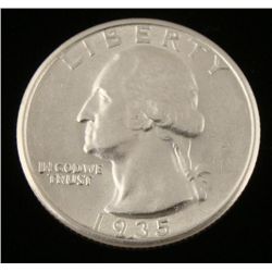 Very Hi-Grade 1935 Washington Silver Quarter Coin
